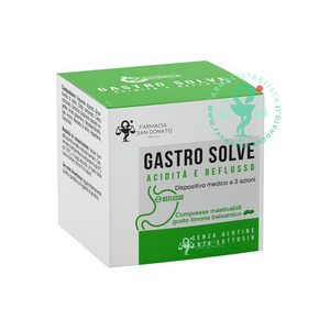 FSD GASTRO SOLVE Acidità e Reflusso 40 Compresse Masticabili Gusto Limone Balsamico