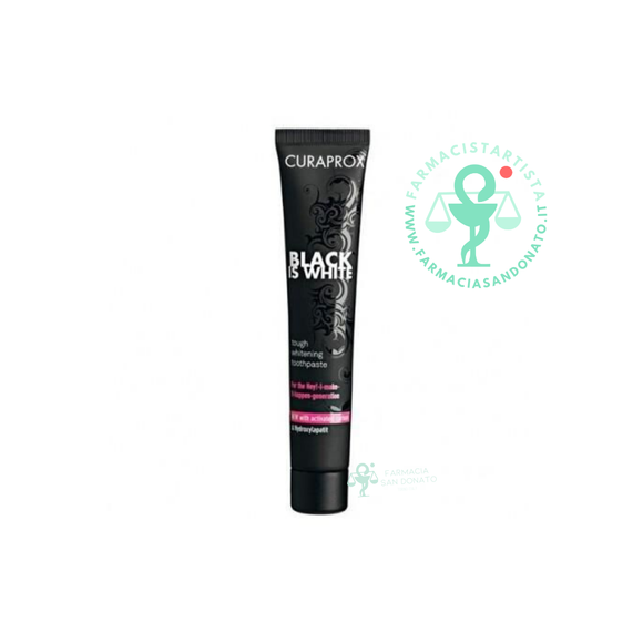 Curaprox Black Is White Dentifricio Rinfrescante 90 Ml