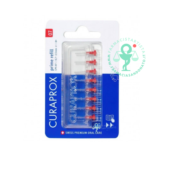 Curaprox cps 07 scovolino prime refill red 8 pezzi